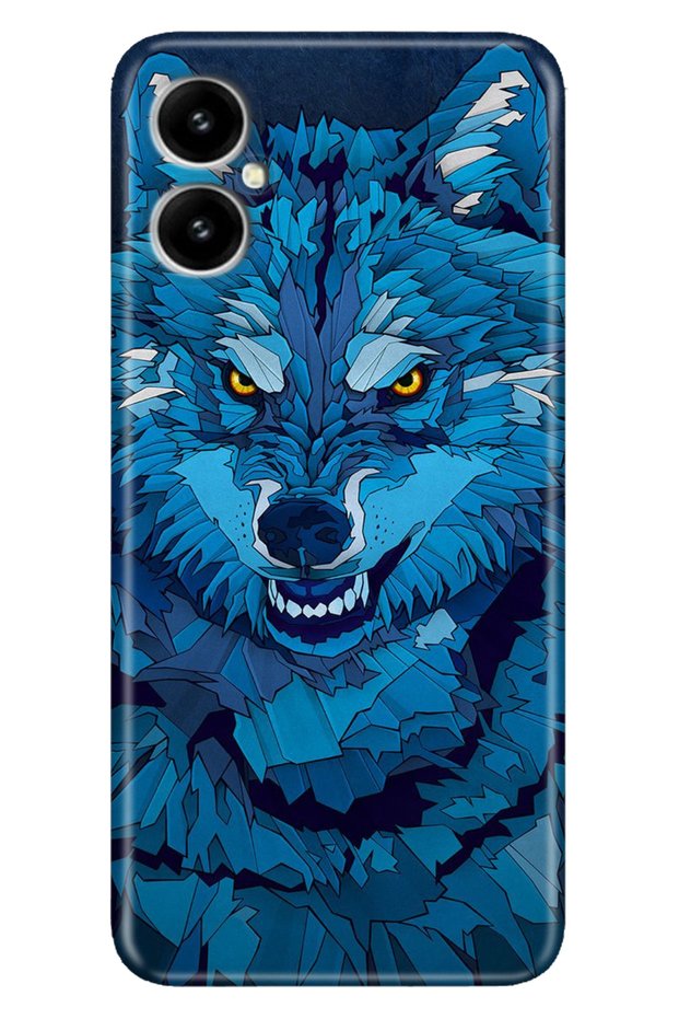 X5 Case Silicone Patterned Illustrated Uv Cover Blue Drawing Wolf