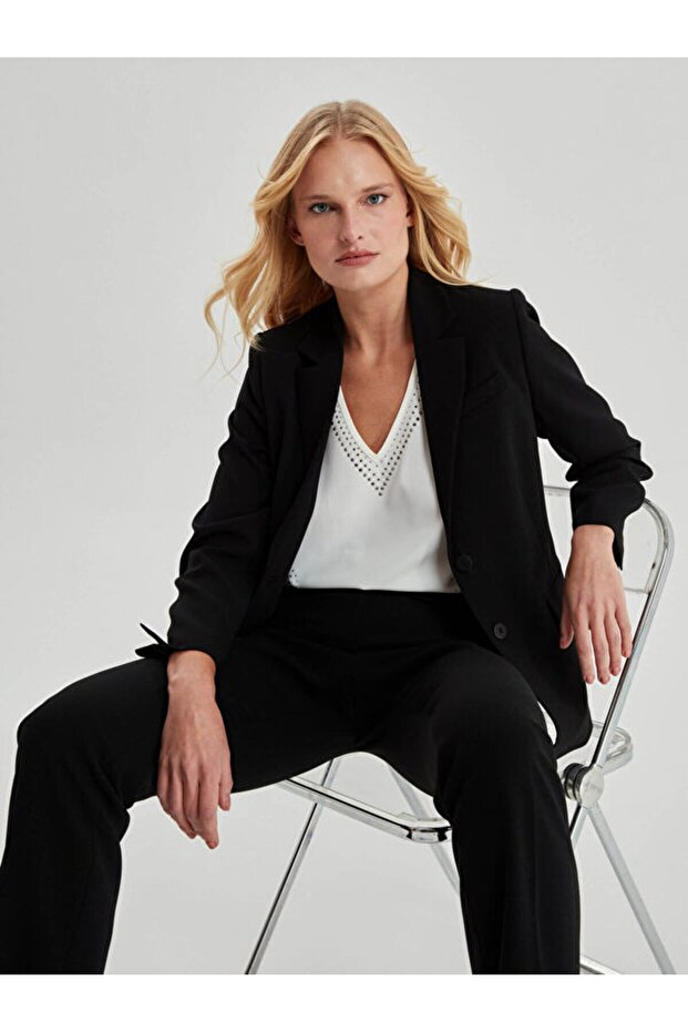 Basic Krep Ceket B00036 - 2