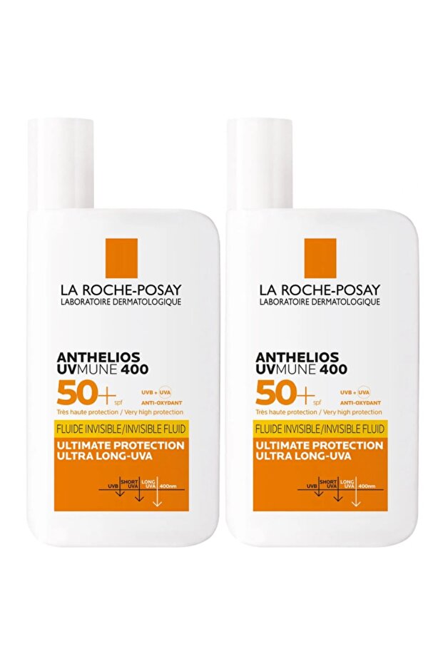La Roche-Posay Anthelios Uvmune 400 50+ Factor Sunscreen Face Cream 50ml (2 Pieces)