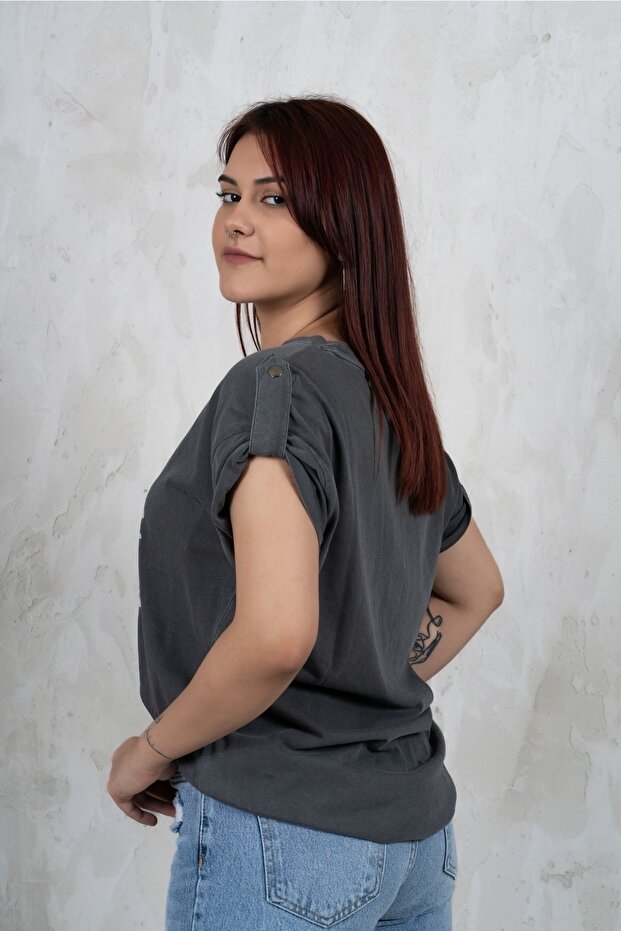 Tricou cu efect decolorat - 2