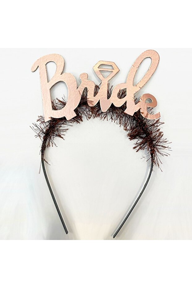 Bride Rose Gold Written Metal Crown