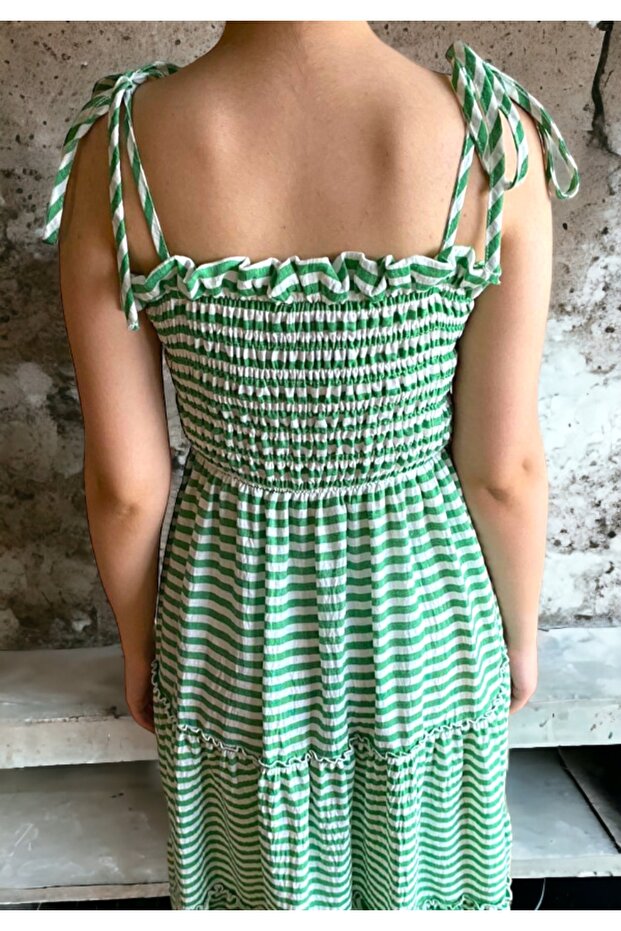 Cotton Katlı Elbise - 7