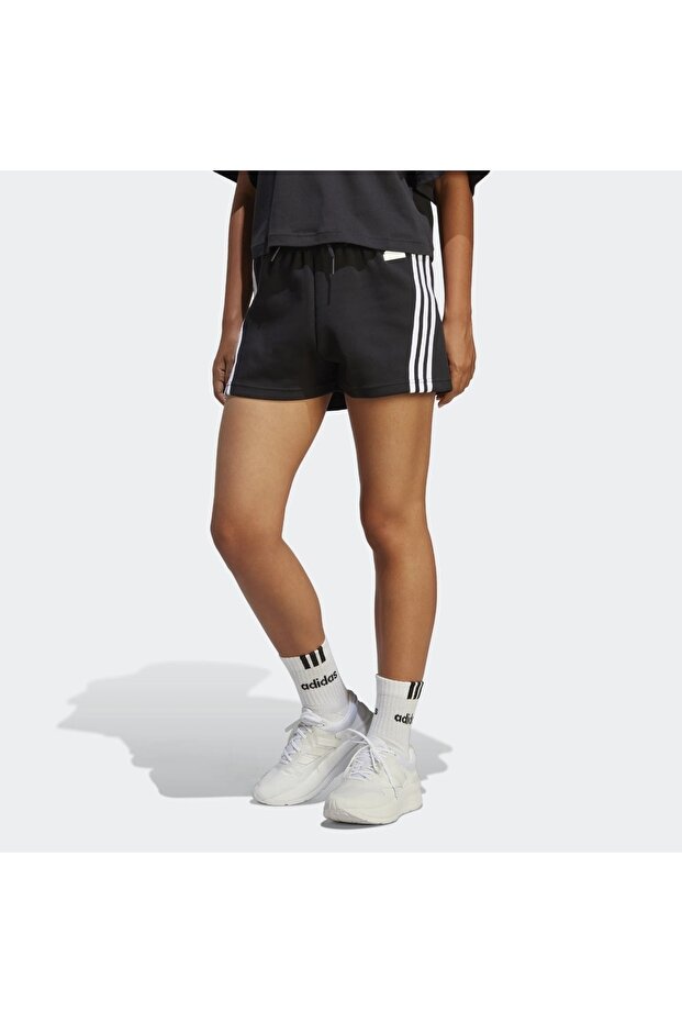 Future Icons 3 Stripes Kadın Siyah Şort - 1