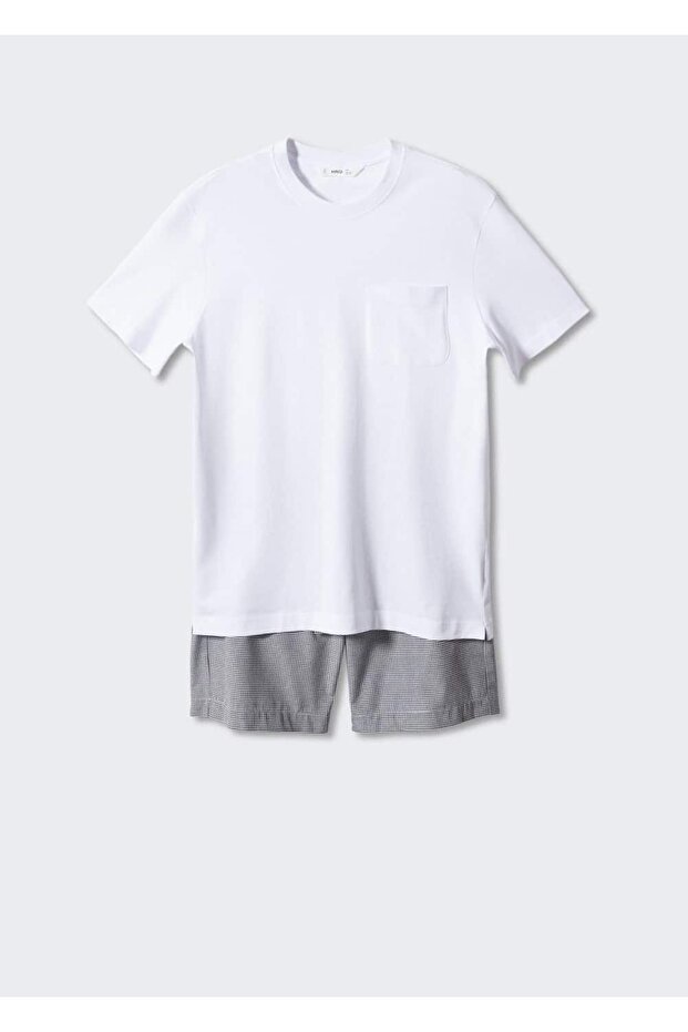 Pamuklu Şort Pijama Takımı - 3