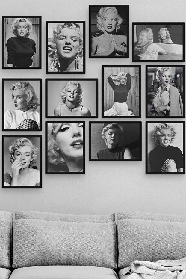 12 Parçalı Marilyn Monroe MDF Tablo - 1