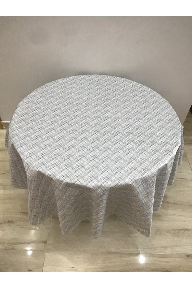 مفرش طاولة دائري مبطن - 1