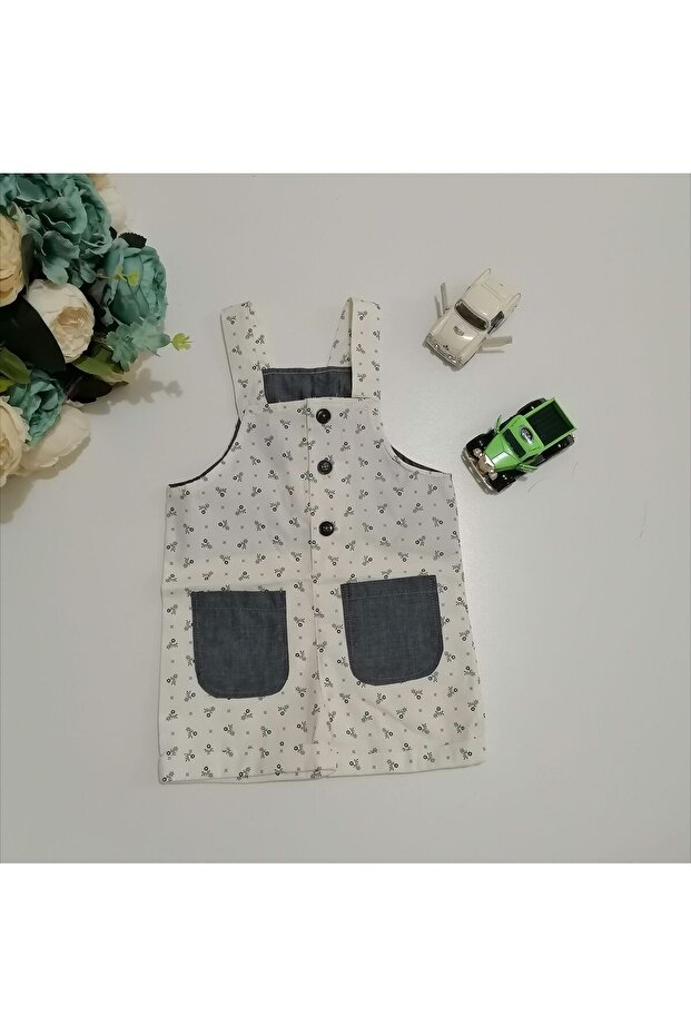 Krem Şortlu Salopet - 2