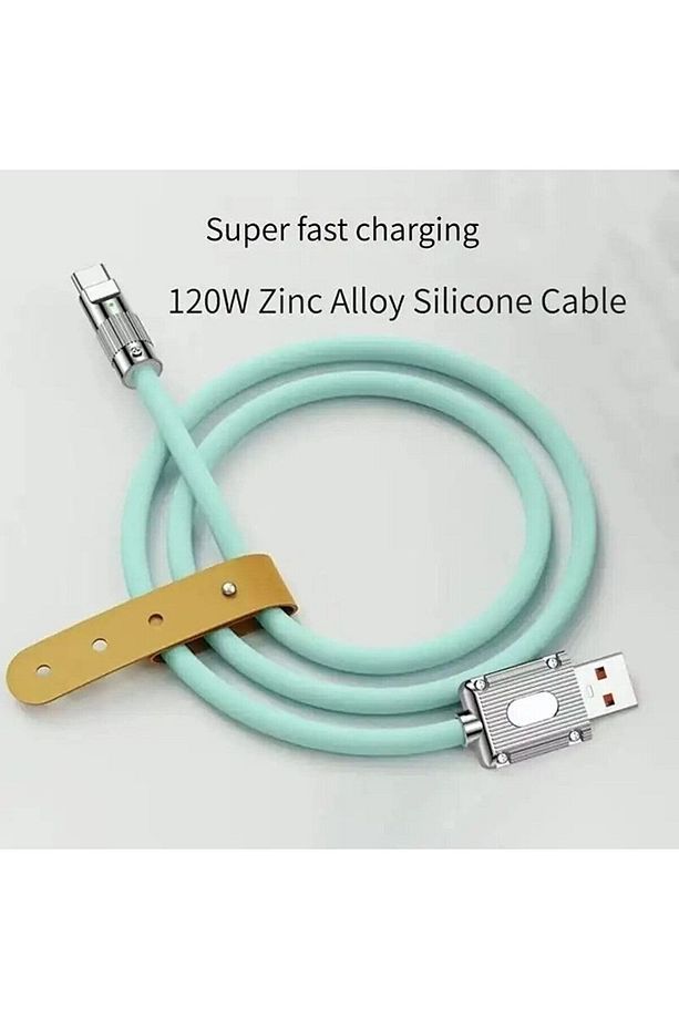Usb To Type-c 120w 6a Turbo Hızlı Şarj Ve Data Kablosu Samsung Xiaomi Android Uyumlu Esnek Kopmaz - 4