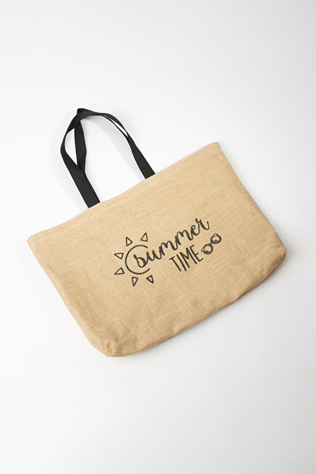 حقيبة شاطئ بطبعة وقت الصيف - 4