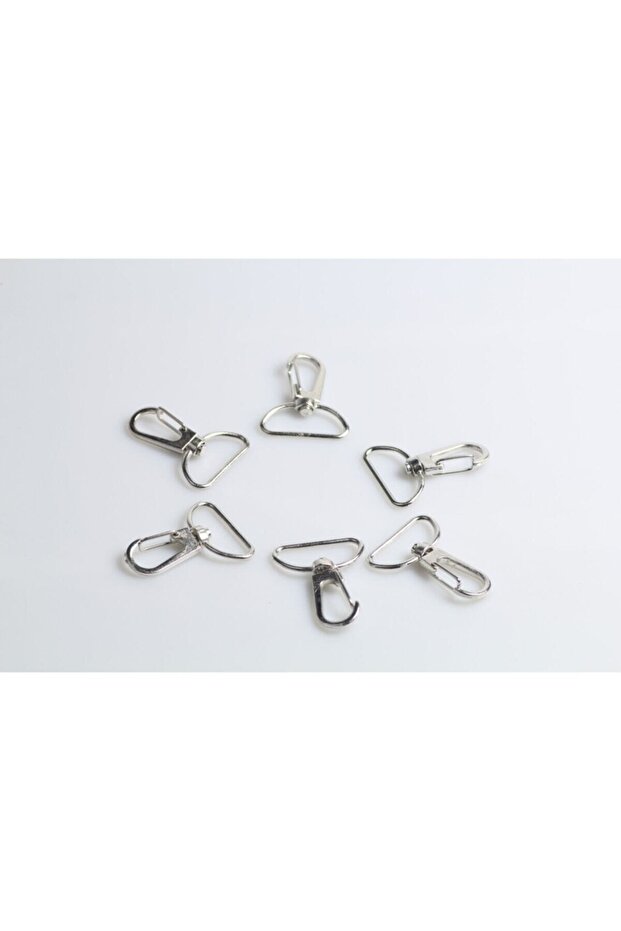 Silver 50-Piece Macrame Keychain Ring 2.5 cm