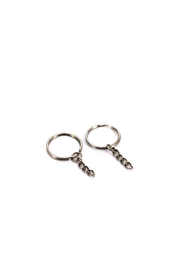 25 Mm Chain Keychain Ring Nickel Plated 100 Pieces
