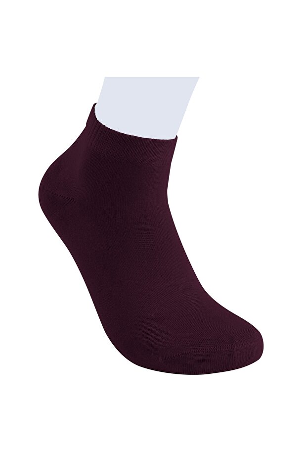 Vegan And Organic Bamboo Booties Claret Red Socks