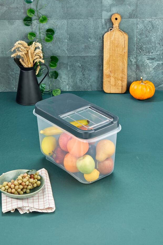 10 Lt Multi-Purpose Food, Pulses, Etc. Storage Container with Easy Sliding Lid - 4