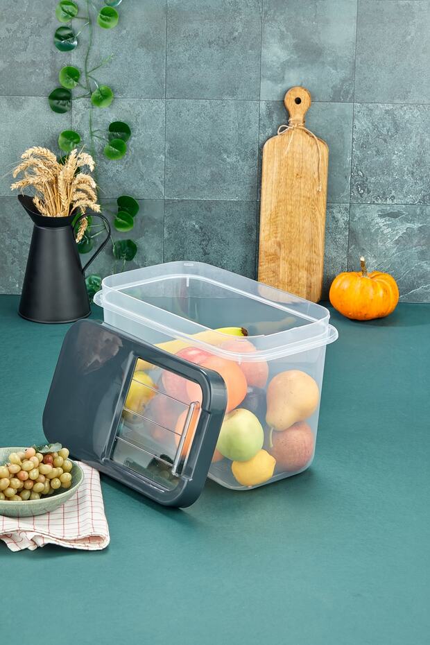 10 Lt Multi-Purpose Food, Pulses, Etc. Storage Container with Easy Sliding Lid - 5