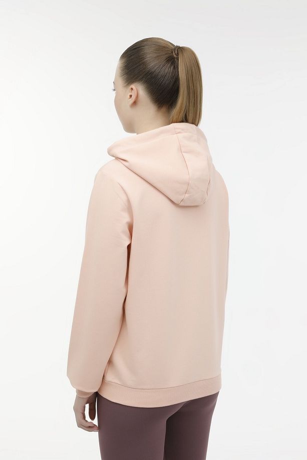 W-SN77 BASIC FULL ZIP HOO Somon Kadın Eşofman Üstü - 2