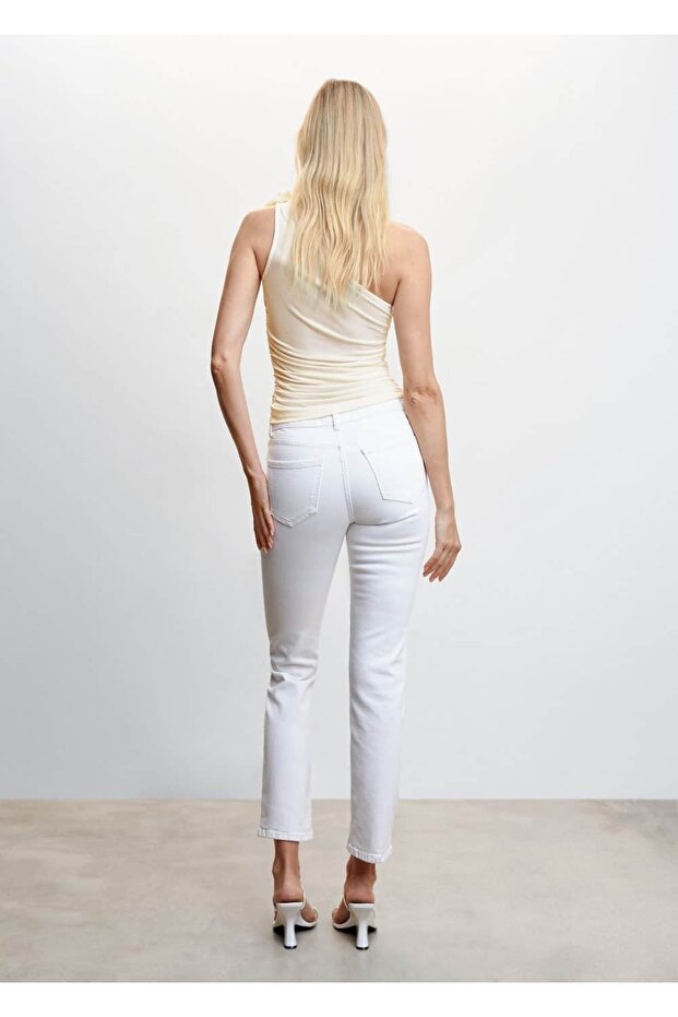 Çiçekli Asimetrik Bluz - 4