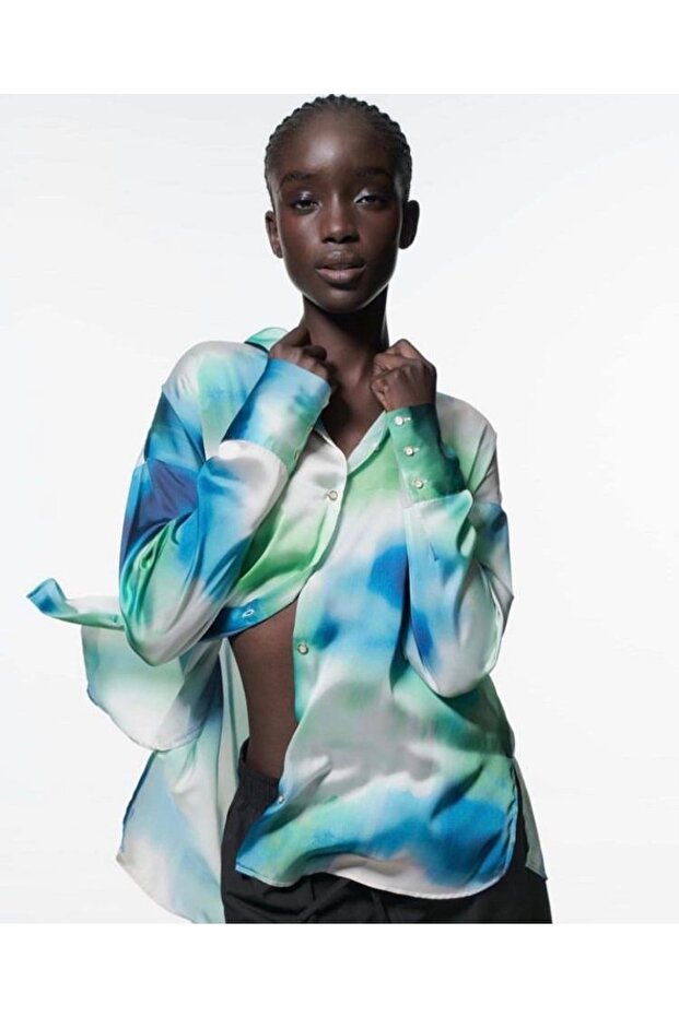 Satin patterned shirt - 2