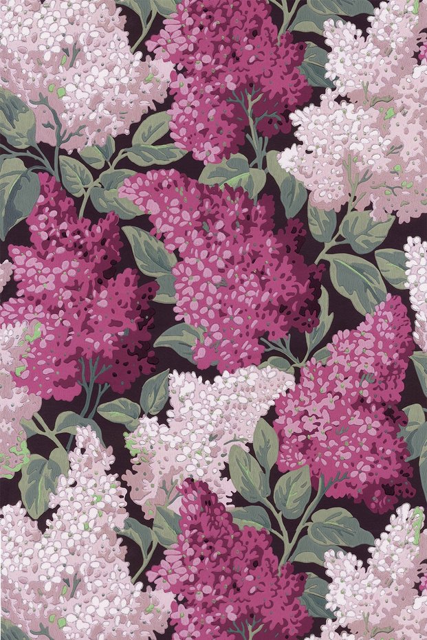 Hydrangea Flower Patterned Multicolored Woven Base Digital Printed Carpet Mira 1397