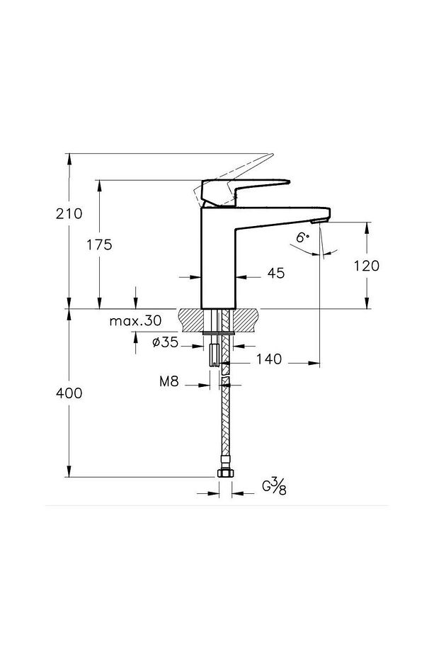 Root Square A42732 Lavabo Bataryası, Krom - 3