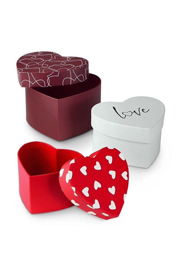 Kalp Şeklinde Kutu Seti 113010 - 3