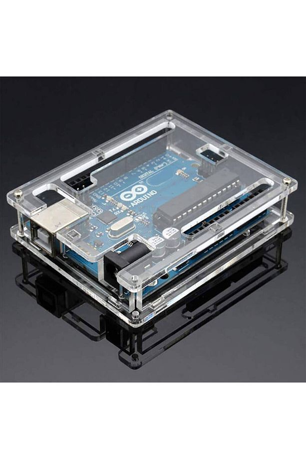 Arduino Uno R3 Plastik Koruma Kutusu Vidalı Pleksi Kutu - 2