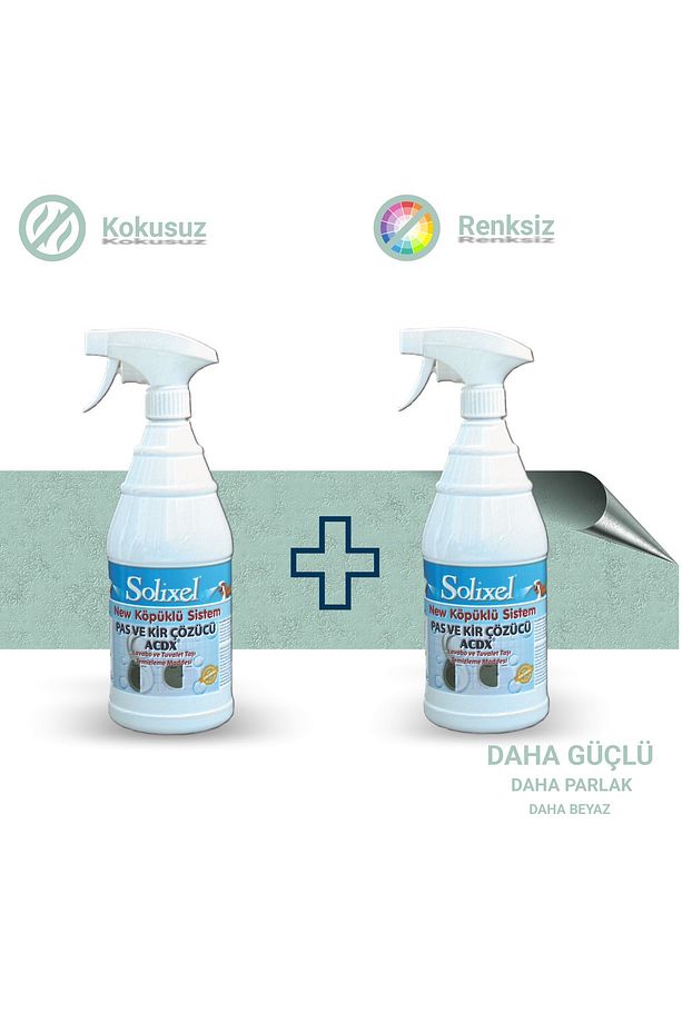 Pas ve Kir Çözücü Köpüklü Sistem 1000 Ml İkili Paket +Sünger - 1