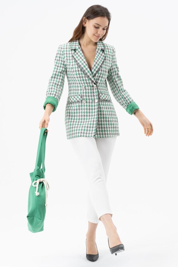 Süs Dikişli Tuvit Ceket - 4