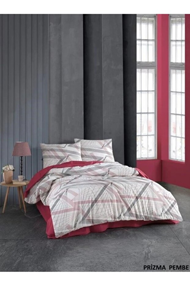Double Four Season Quilted Duvet Cover Set Prism Pink