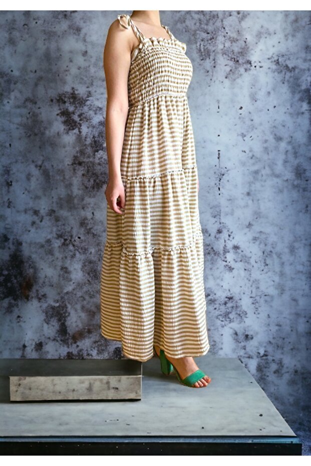 Cotton Katlı Elbise - 4