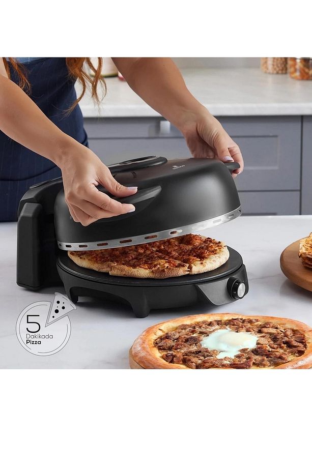 Gastro 10 In 1 Pizza Ve Lahmacun Makinesi Biodiamond Matte Black - 2