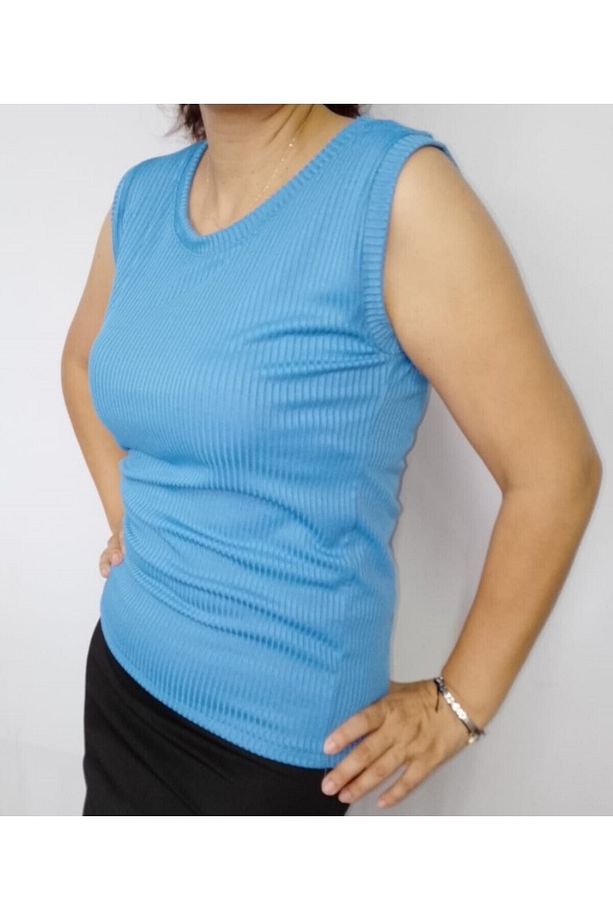 mavi kaşkorse bluz - 2