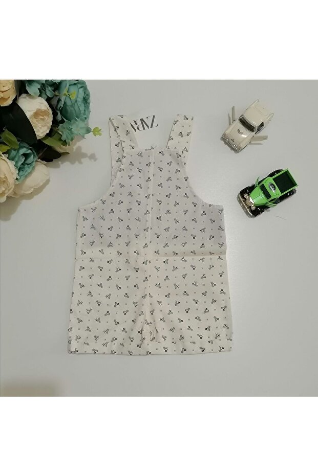 Krem Şortlu Salopet - 3