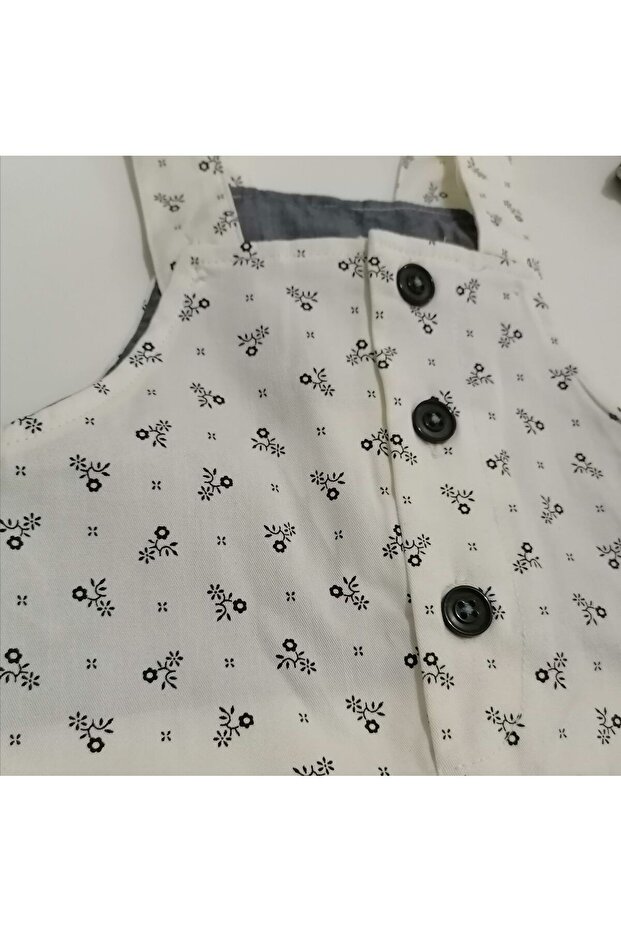 Krem Şortlu Salopet - 4