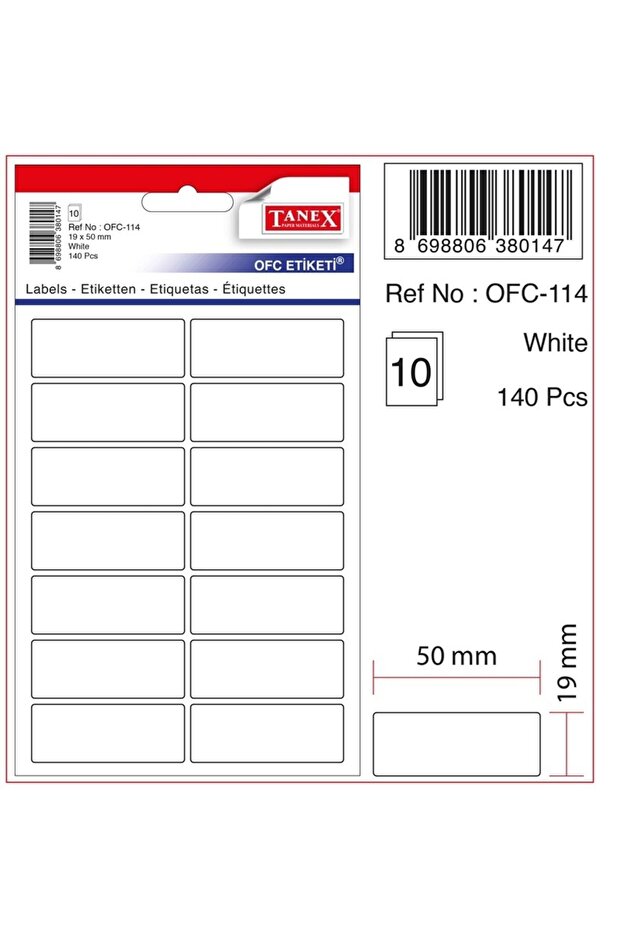 علامة مكتب OFC-114 بيضاء - (30 قطعة)