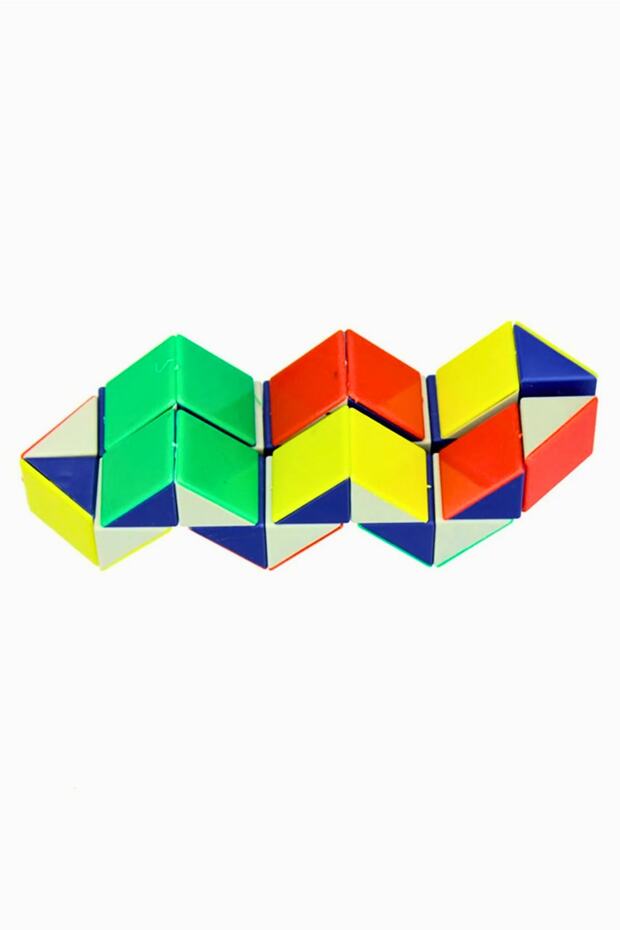 Renkli Yılan Kare Puzzle Eğitici Magic Küp Bükülebilen Şekillendirilen Yılan Zeka Küpü Yapboz Puzzle - 4