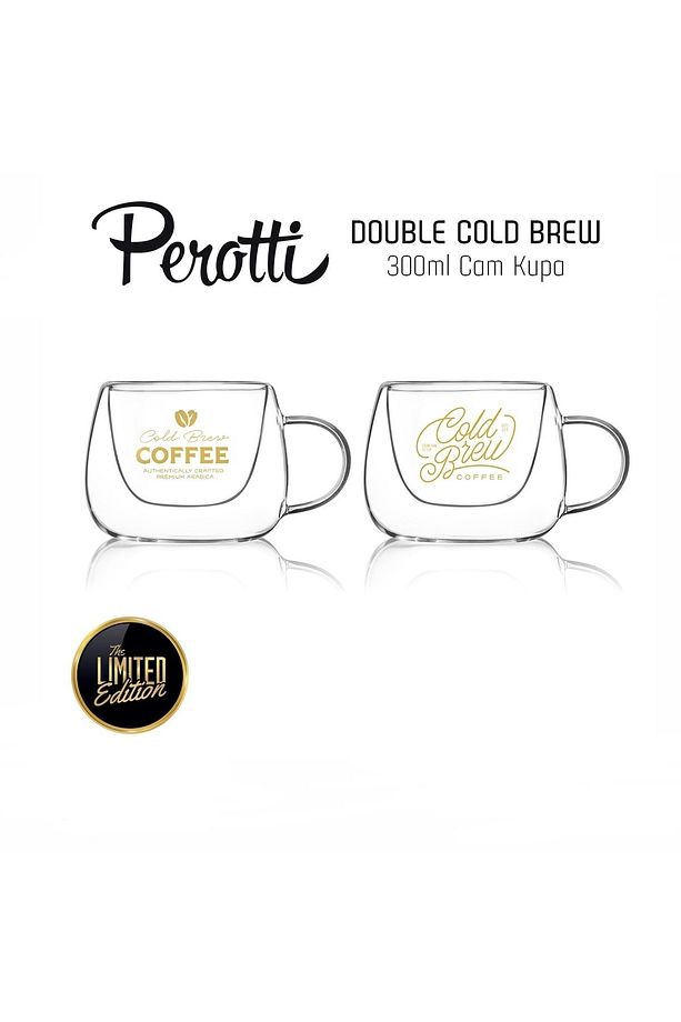 Perotti 300 ml Double Cold Brew Çift Cidarlı 2 Lİ Kupa Cam Bardak Seti 300 ml - 6