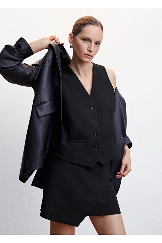 Düğmeli Takım Yelek - 6