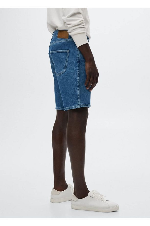 Regular Fit Denim Bermuda Şort - 8