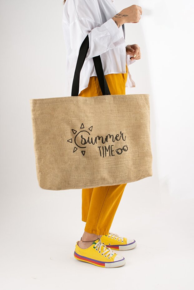 حقيبة شاطئ بطبعة وقت الصيف - 2