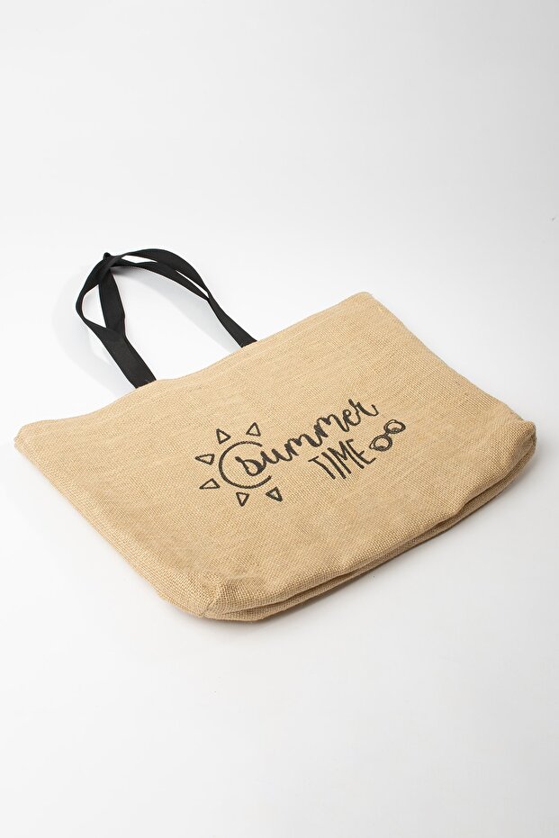 حقيبة شاطئ بطبعة وقت الصيف - 5