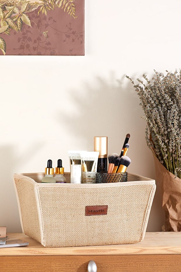 سلة الجوت شبه المنحرفة - صغيرة - 1