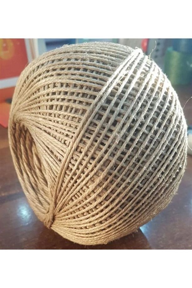 Jüt - Hasır Ip 100 gram 100 Mt Hasır Ipi - Süsleme Ipi – Yapay Çiçek Dekor, Masa Süsü, Fon - 2