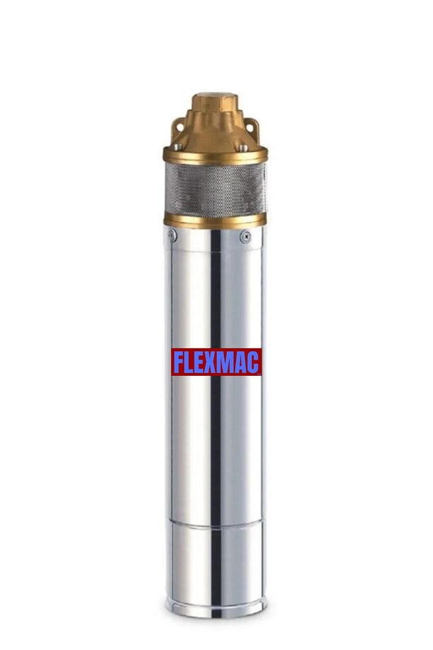 FLEXMAC Derin Kuyu Dalgıç Pompa Seti 20mt Kablo 1hp 0.75kw 4'' 56 Mt Dik Basar Panolu 4som - 1