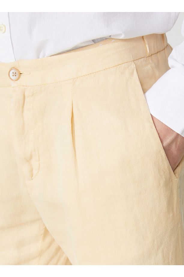 Normal Bel Normal Paça Slim Fit Sarı Erkek Pantolon A261BERLINO563CONF10B - 4