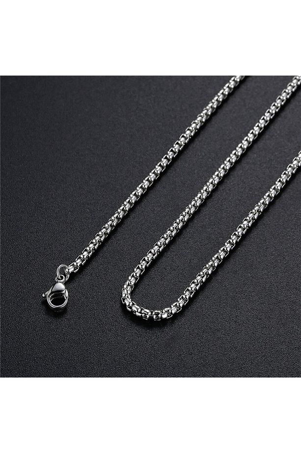 Kare Model Box Chain 316L Çelik Erkek Zincir Kolye - 1