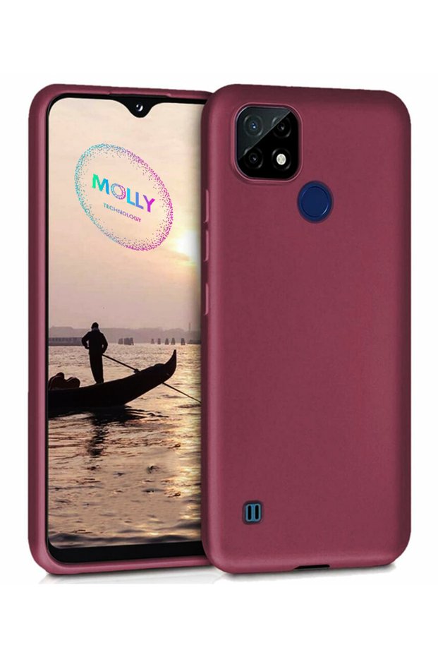 Red Plum Matte Silicone Case for Realme C21