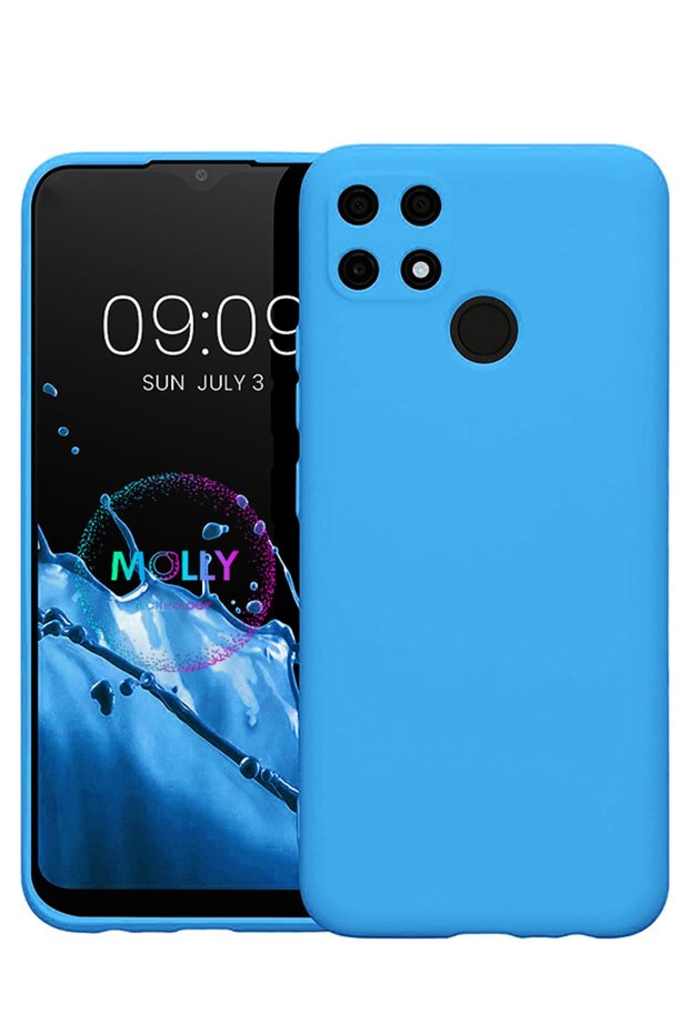 Silicone Case Velvet Inside Sky Blue for Realme C25