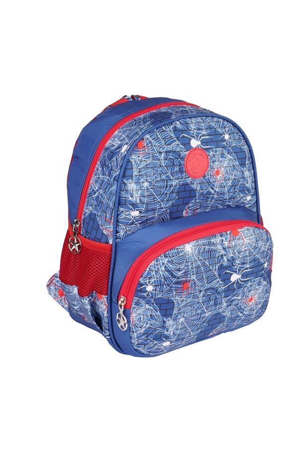 BOY PATTERNED KINDERGARTEN BACKPACK WITH MULTIPLE COMPARTMENTS AND WATER SECTION - 1