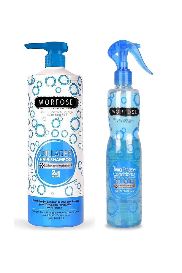 Collagene Şampuanı 2 In1 1000 ml + Morfose Collagene Fön Suyu 400 ml - 1