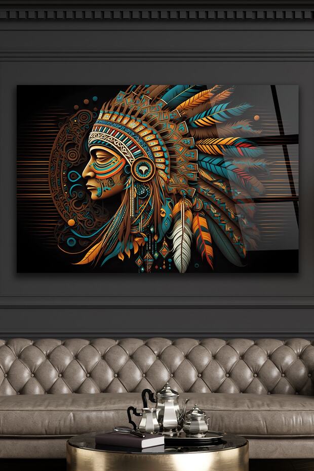 Kızılderili Cam Tablo - 1